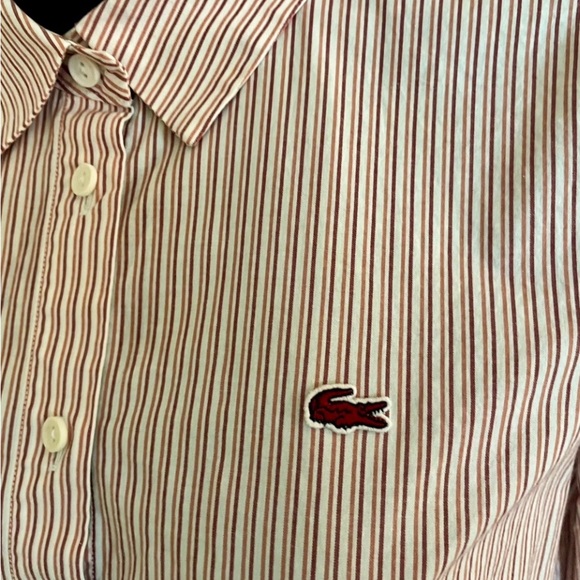 Lacoste Button Front Striped Shirt _ 36 - Picture 4 of 8